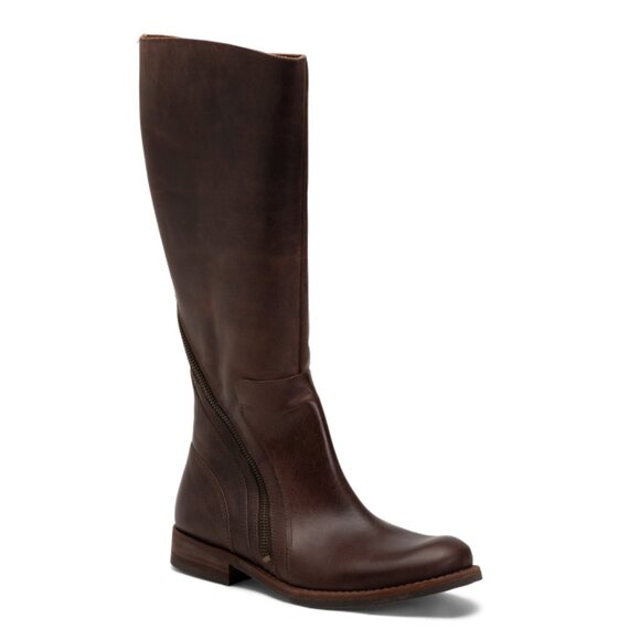 CHOCOLAT BLU Brown Leather Made In Brazil Leather Bavel Tall Shaft Boots